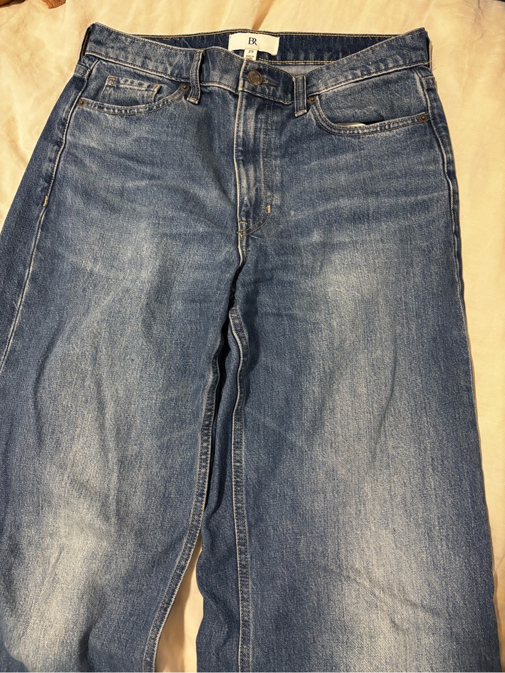 Banana Republic High Rise Rigid Wide Leg Jeans size 29 Dark Blue